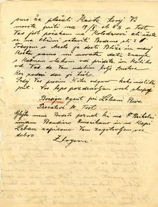 Pismo Vincenca Lebana iz Trsta, pooblaščenega agenta za potovanja v Severno in Južno Ameriko (1909). Izseljencu ponuja svoje usluge, pri čemer se sklicuje na dobre usluge, ki jih je že ponudil njegovim sovaščanom. Priporočal je parnik Alice. Hkrati piše skupini, ki bo z vlakom pripotovala v Trst, da bodo njegovega agenta spoznali po suknjiču, na katerem bo imel ameriško zastavico, na kapi pa napis Leban.