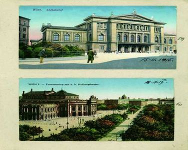 59 - Razglednica, Dunaj. Železniška postaja južne železnice (Südbahnhof), 15.11. 1915
60 - Razglednica, Dunaj, Hofburgtheater, 15.11. 1915